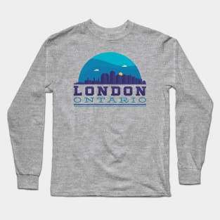 London, Ontario, Canada Skyline Long Sleeve T-Shirt